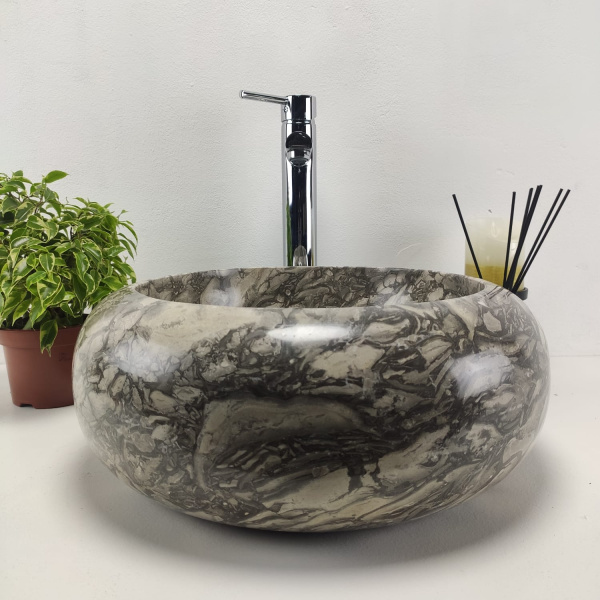 Накладная раковина из мрамора Donut Doreng DM-00928 (40*40*16) фото