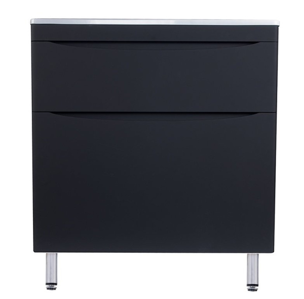 Тумба под раковину Style Line Бергамо мини 80 СС-00002313 черная матовая фото