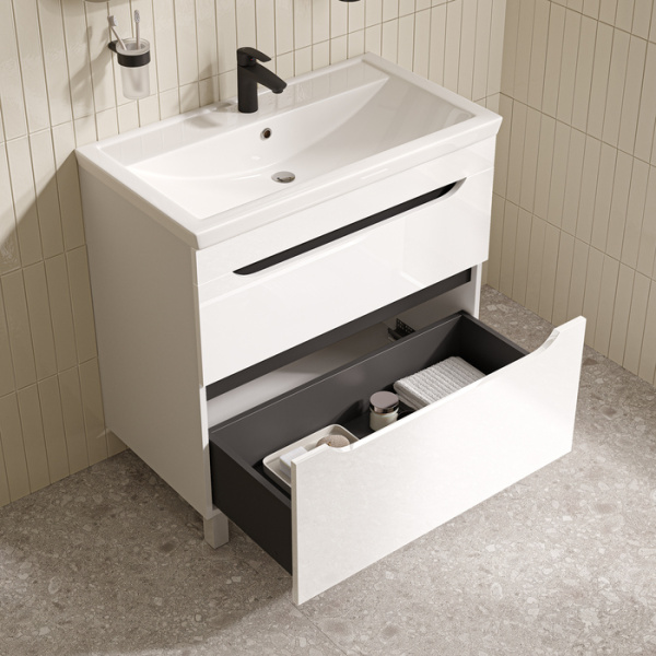 Напольная тумба с раковиной Iddis Ray RAY80WFi95K 80 см фото