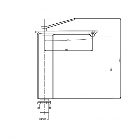 Высокий смеситель для раковины Timo Halti 4111/00F фото