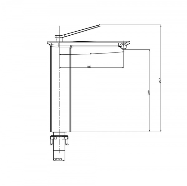 Высокий смеситель для раковины Timo Halti 4111/00F фото