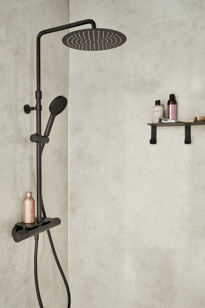 Душевая система (стойка) Jacob Delafon Metro E26589-BL с полкой фото