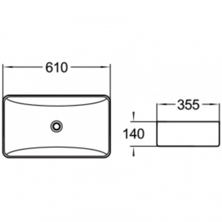 Накладная раковина SantiLine SL-1008 60x35 фото