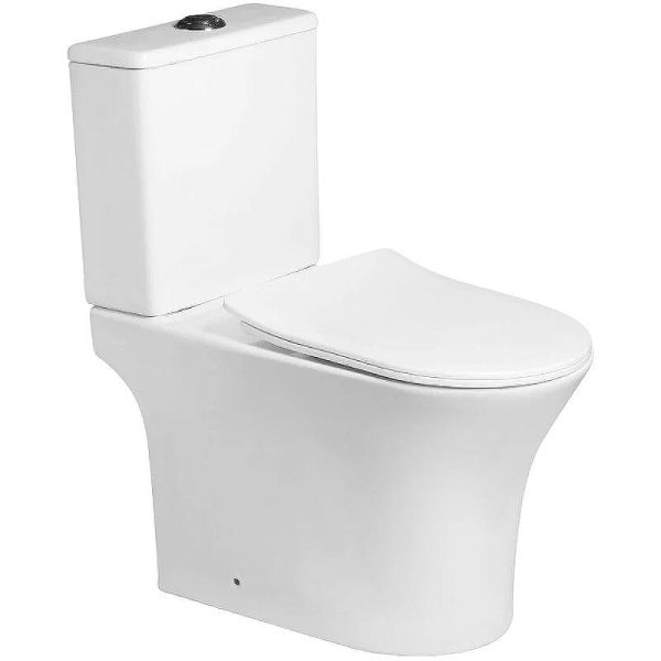 Унитаз напольный безободковый SantiLine SL-5022 с сиденьем фото