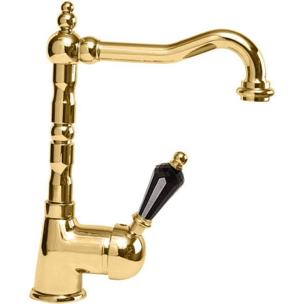Смеситель для раковины Cezares Vintage VINTAGE-LSM2-03-Sw-N золото/swarovski Nero фото