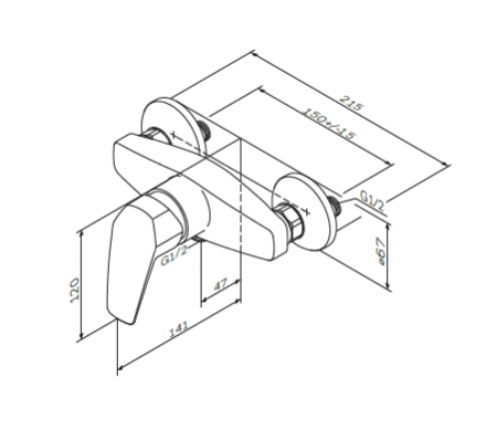 Смеситель для душа Am.Pm Gem F9020000 фото