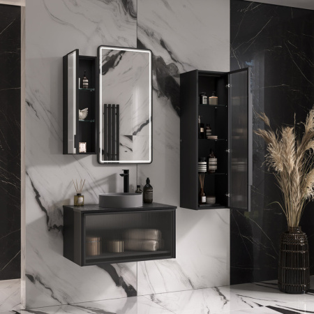 Шкаф-пенал EQUIL Stoune ppSTOUNE36.R/L-35 дуб черный фото