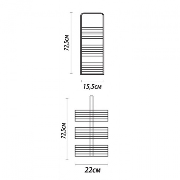 Полочка-решетка трехуровневая Fixsen FX-851 фото