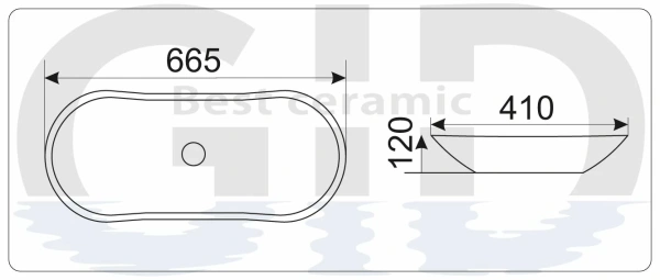 Накладная раковина GID MNC503H012 фото