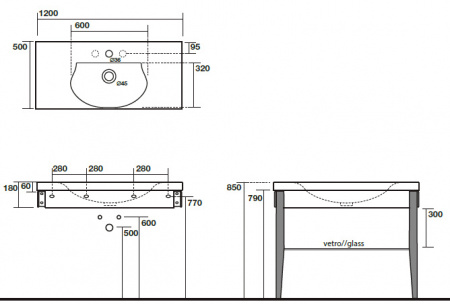 Раковина подвесная Kerasan Bentley 3932 bi*1 фото