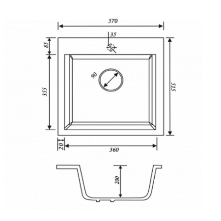 Мойка кухонная Kaiser KMM-5056 G 57x51 серая фото