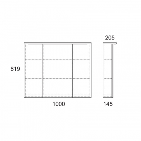 Зеркало-шкаф OWL 1975 Malaren 100 OW03.13.05 фото
