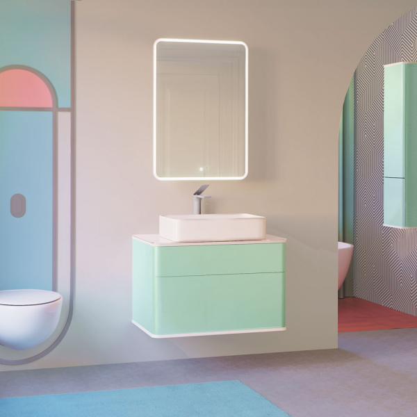 Зеркало-шкаф Jorno Pastel Pas.03.60/BL 60 см бирюза фото