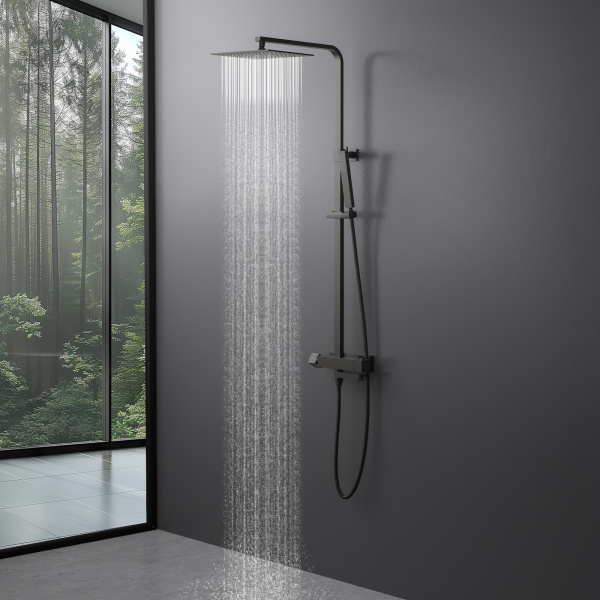 Душевая система с термостатом Timo Tetra-Thermo SX-0169/18 черное золото фото