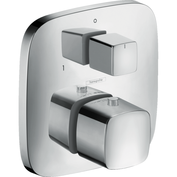 Термостат с запорным/переключающим вентилем Hansgrohe PuraVida 15771000 хром фото