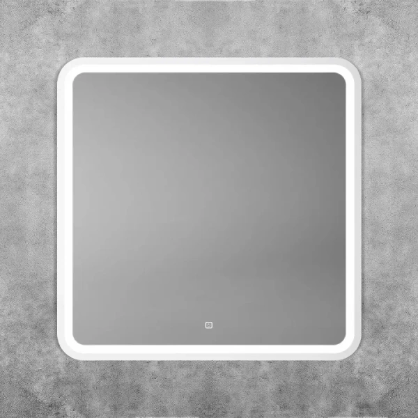 Зеркало с подсветкой Art&Max Genova AM-Gen-800-800-DS-F-White 80x80 фото