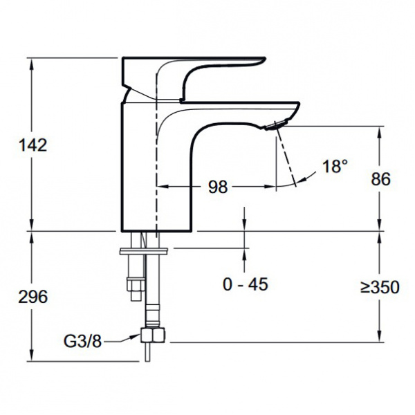 Смеситель для раковины Jacob Delafon Aleo E72277-4-CP фото