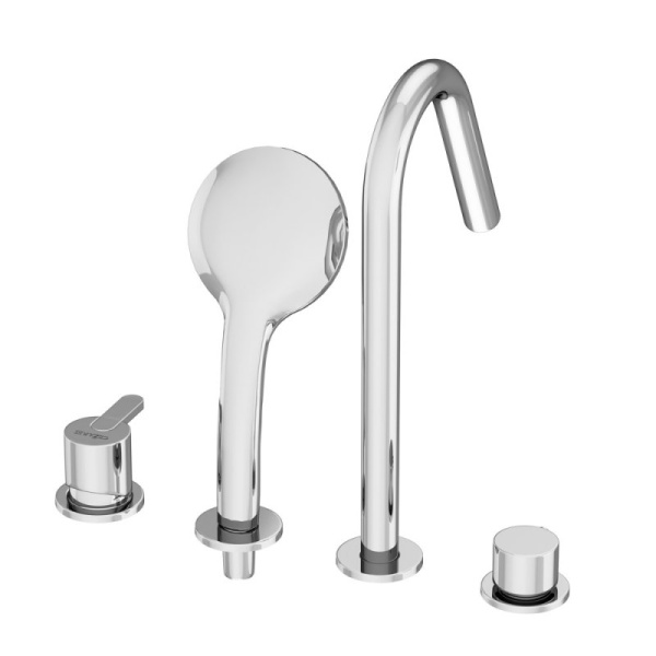 Смеситель на борт ванны Cezares Leaf LEAF-BVDM4-01 хром фото