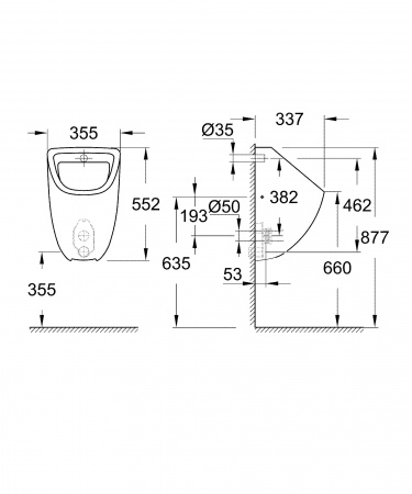 Писсуар Grohe Bau Ceramic 39438000 фото