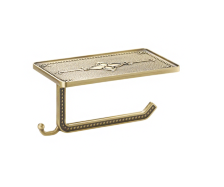 Держатель для туалетной бумаги с полочкой Bronze de Luxe Royal R25017 фото