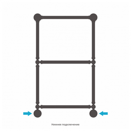 Водяной полотенцесушитель Сунержа Ренессанс 86х50 020-0280-8650 шампань фото