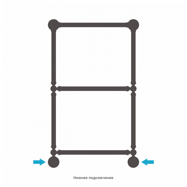 Водяной полотенцесушитель Сунержа Ренессанс 86х50 020-0280-8650 шампань фото