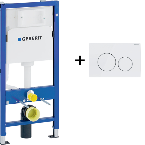 Инсталляция для унитаза Geberit Duofix Delta 458.134.11.2 с белой клавишей фото