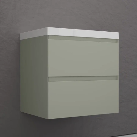Тумба подвесная под раковину Style Line Манхэттен 60 ЛС-00002367 олива фото