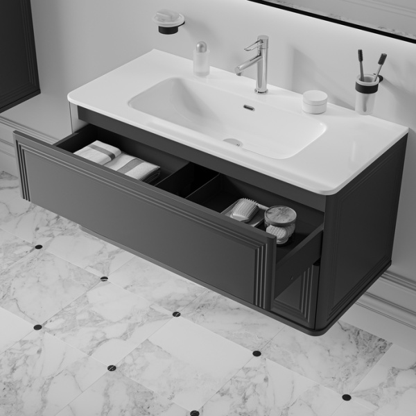 Тумба с раковиной Iddis Oxford Neo Oxford Neo OXN10D0i95K 100 см, темно-серая фото