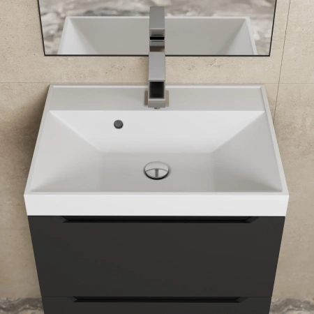 Тумба под раковину Uperwood Tanos 50 2930205148 черная матовая фото