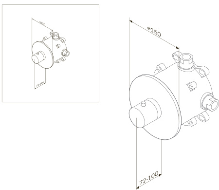 Термостат, монтируемый в стену Am.Pm Like F8075500 фото