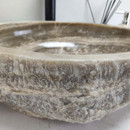 Накладная раковина из оникса Erozy Grey EO-00752 (47*40*15) фото