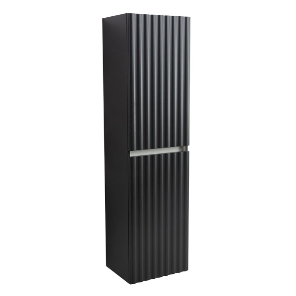 Шкаф-пенал Art&Max Elegant AM-ELEGANT-1500-2А-SO-GM-LED серый матовый, с подсветкой фото