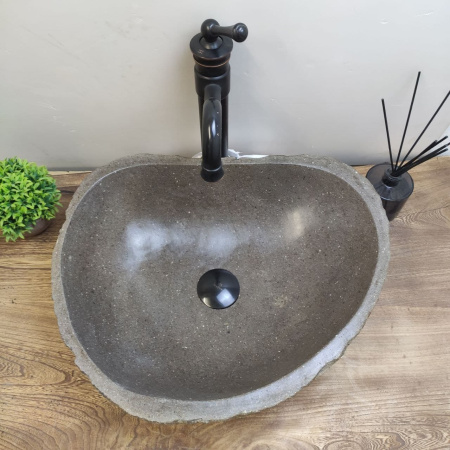 Накладная раковина из речного камня RS01171 (46*39*14) 11E фото