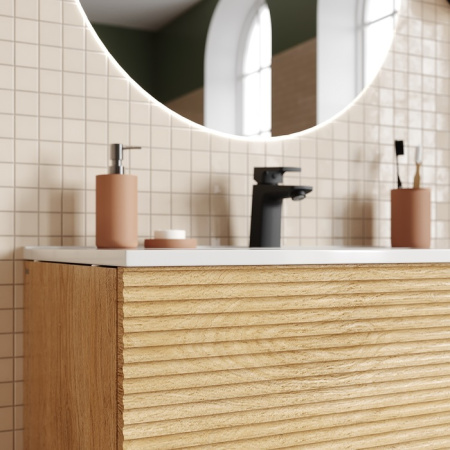 Тумба с раковиной Iddis Bild BIL80V0i95K 80 см, дуб светлый фото