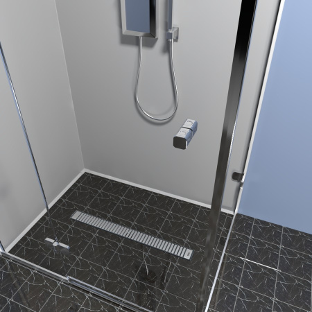 Душевой лоток Timo Drain Protect 70 DP20700-LG20700 с перфорированной решеткой LG20, сатин фото