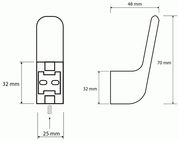 Крючок для ванной одинарный Bemeta Via 102306172 фото