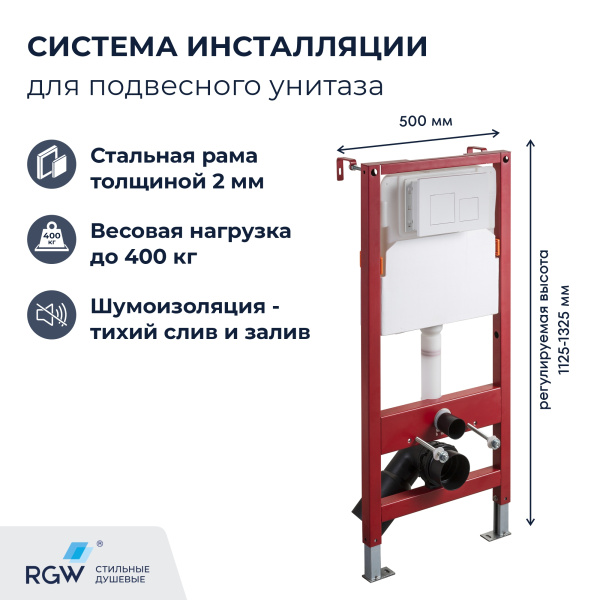 Инсталляция для подвесного унитаза  RGW SWI-02 68420301-01 фото