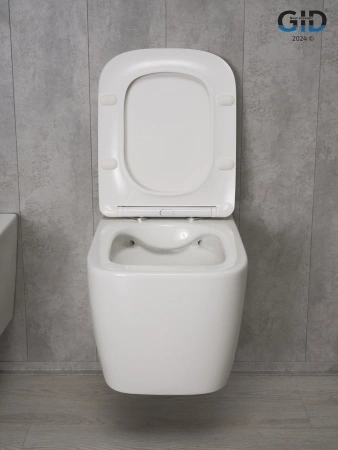 Подвесной унитаз безободковый GID Tr2140 62254Y с сиденьем фото