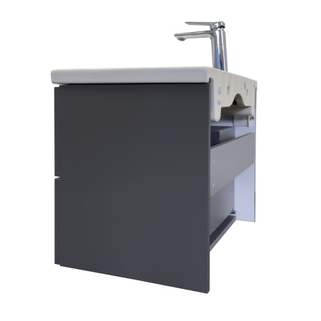 Тумба с раковиной Comforty Лима 70П2 00-00019212 антрацит фото