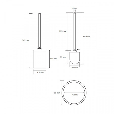 Ершик для туалета Bemeta Dark 104913090 фото