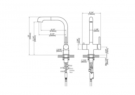 Смеситель для кухни с подключением фильтра Timo Saona 2346/02FL Антик фото