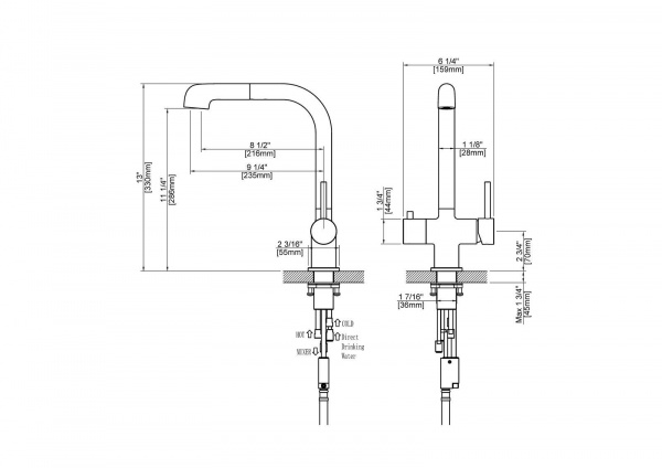 Смеситель для кухни с подключением фильтра Timo Saona 2346/03FL фото