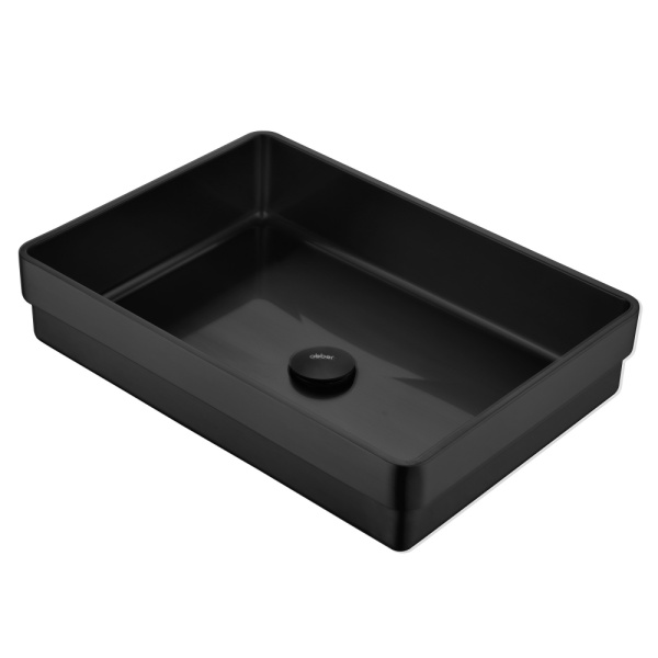 Раковина встраиваемая сверху Abber Wasser Kreis AF2401MB черная матовая фото