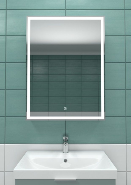Зеркало-шкаф с подсветкой Art&Max Techno AM-Tec-550-800-1D-R-DS-F 55x80 белый фото