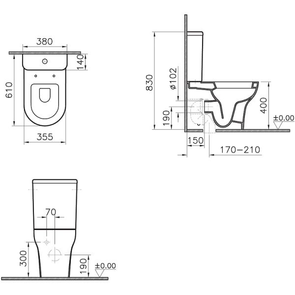 Унитаз-компакт VitrA Zentrum 9012B003-7226 с биде и сиденьем фото