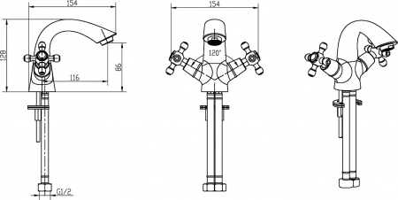 Смеситель для раковины Boheme Camelia 291-Camelia фото