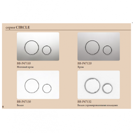 Смывная клавиша BelBagno Circle BB-P47132 белая/хром фото