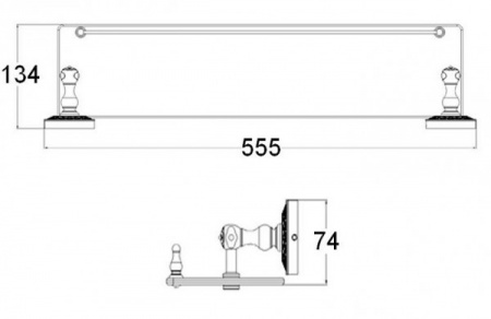 Стеклянная полка Zorg Antic AZR 15 SL фото