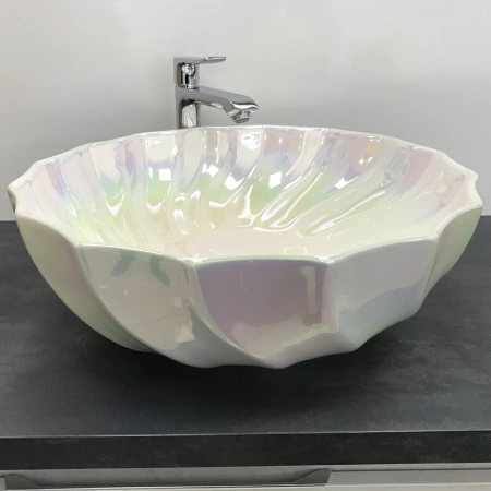 Накладная раковина GID NC423 46х46 перламутр фото